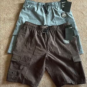 Hurley Boys set of 2 large cargo shorts new